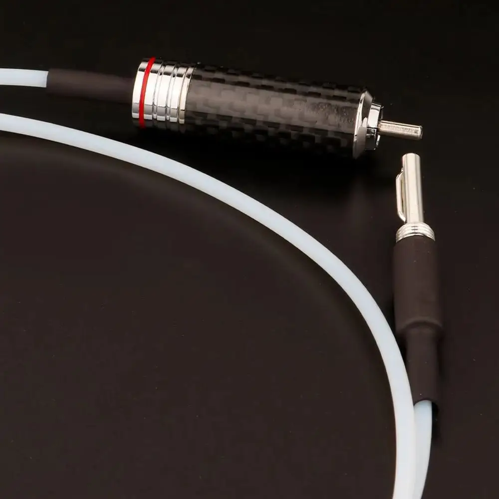 

HIFI Pure Sterling Silver Ground Cable Banana To RCA Cable For GND Amplifier Decoder Speaker Audio Grounding Box Tuning Box