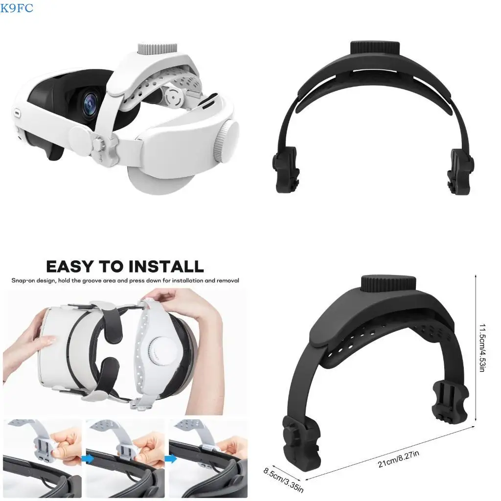 K9FC חוטי ראש ל-4 אביזרי ראשים – שיפור תומך ופחתת לחץ בראש ב-VR/AR/MR