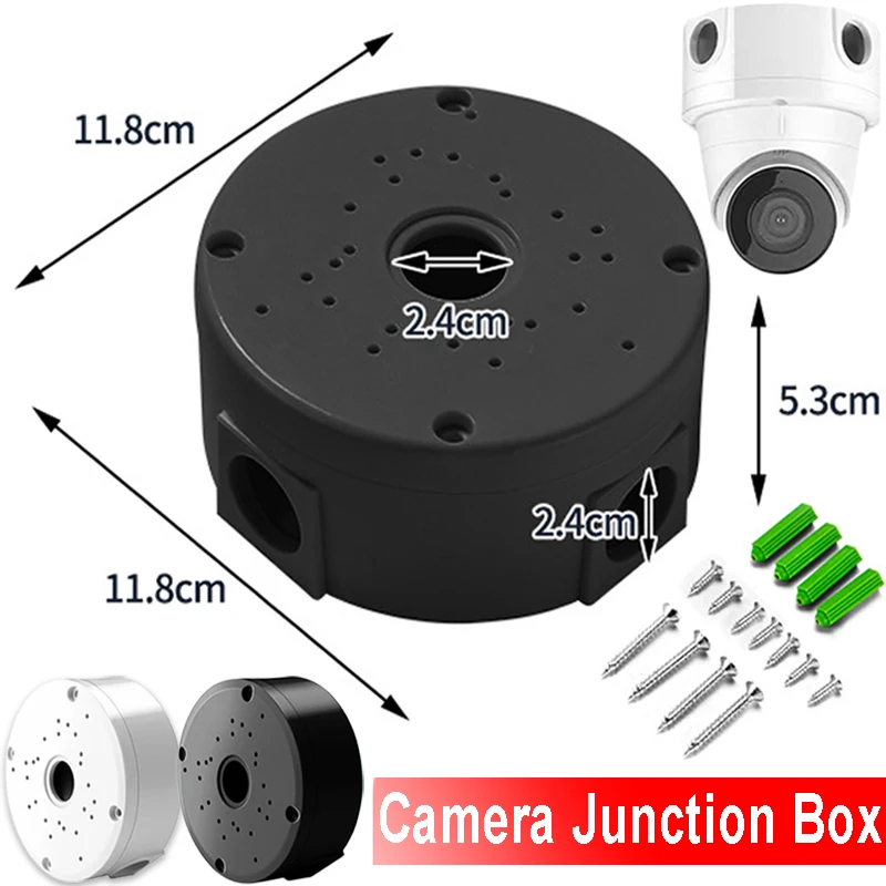 Waterproof Junction Box for CCTV Camera Bracket Junction Boxes Cable Deep Base Camera Mount Bracket Rounds Support Deep Base