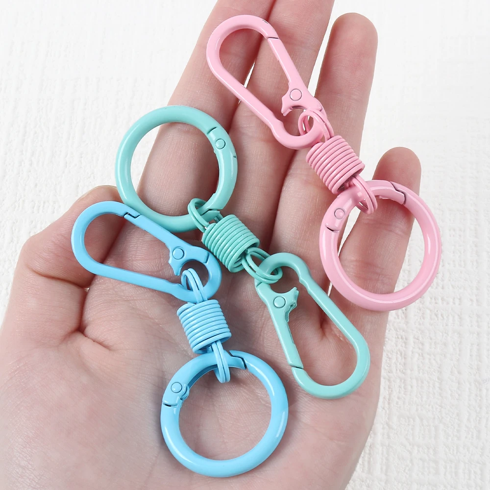

1pcs Alloy Colorful Openable Lobster Clasps Metal Keychain Spring Clasps For DIY Keyring Jewelry Making Accessories