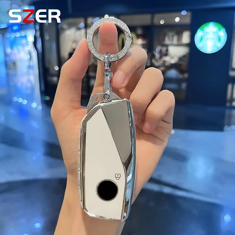 TPU Remote Auto Schlüssel etui Halter Schlüssel bund Schlüssel abdeckung für BMW X1 U11 Serie 7 735i 740li i7 g07 x7 lci xm Auto Zubehör