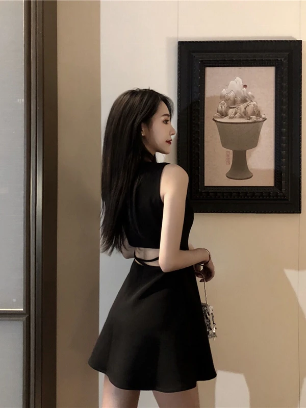 Bla adelgazante A-Line Dr mujer Par Wear cintura alta ort Sle vestido de noche coreano Sle Primavera Verano otoño