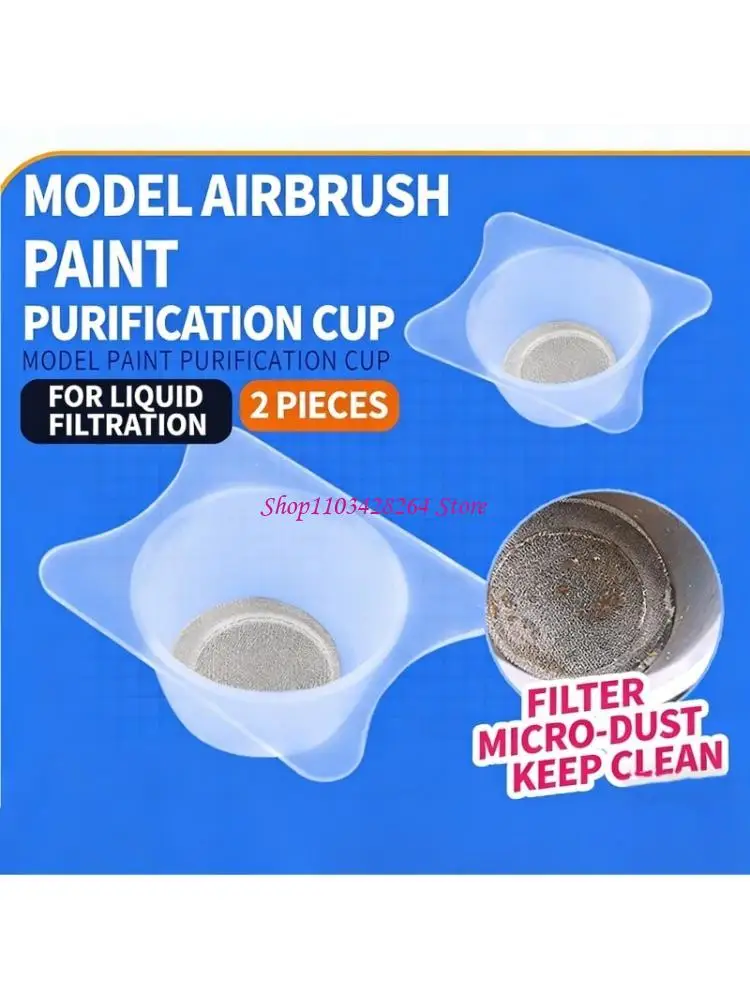 2Pcs Metal Screen Paint Purifier Cups Filter Cup for Smoothly Sprayings