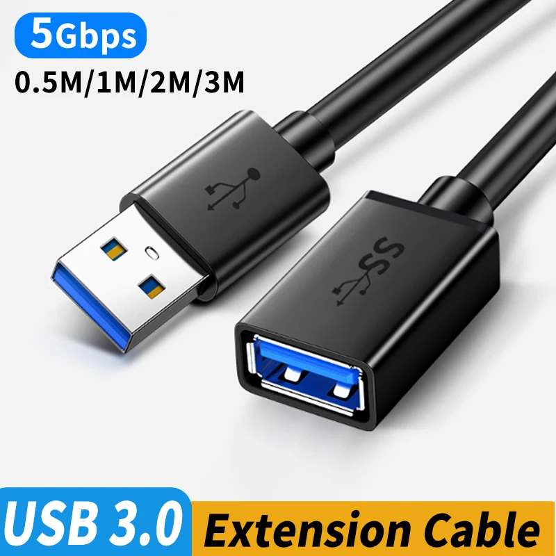 Câble d'extension USB 3.0 mâle à femelle, 5Gbps, cordon de données pour Smart TV PS4 PC Xbox SSD ordinateur portable USB OTG HUB