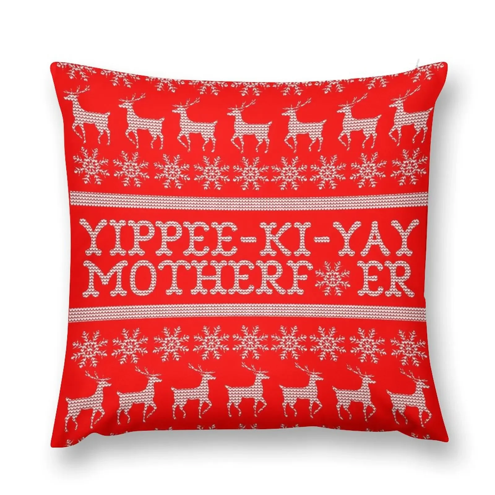 

Die Hard Yippee-Ki-Yay Ugly Christmas Sweater Throw Pillow Christmas Covers Sofa Cushion Pillows Aesthetic pillow