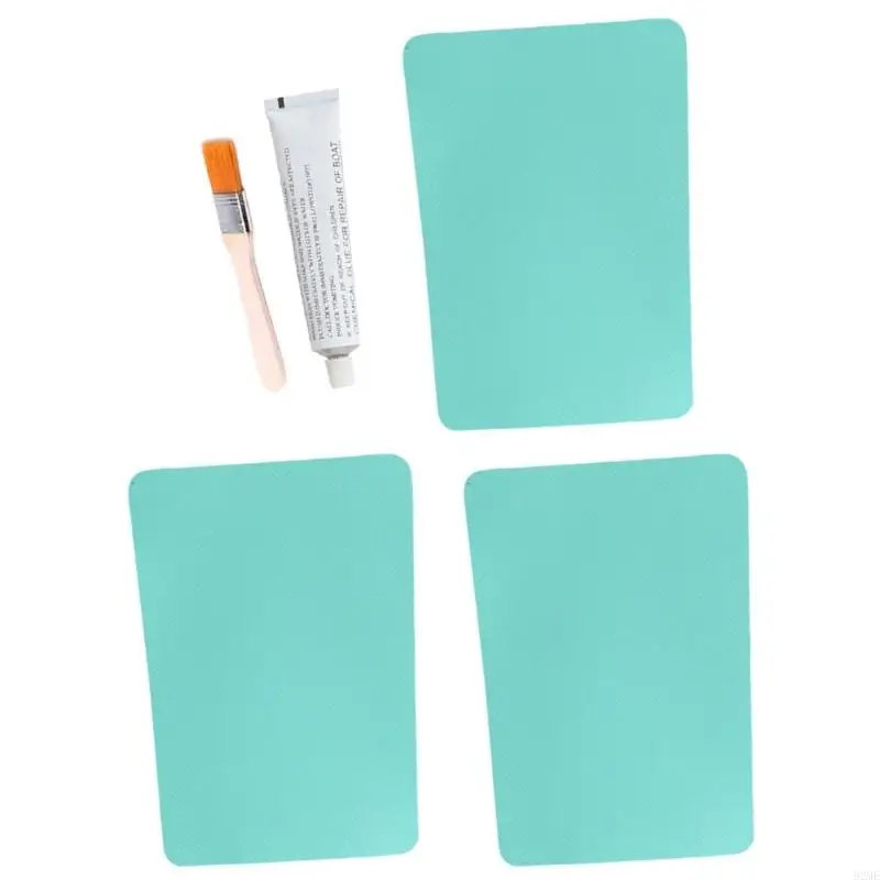 92me 6pcs بقع كاياك بقع إصلاح PVC تصحيحات إصلاح مقلوبة بتصحيحات للوقود القابل للنفخ قوارب الزوارق لعبة المياه