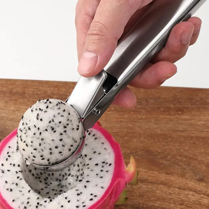 Stainless Steel Ice Cream Scoop Multi Functional Fruit Ball Spoon Kitchen Dessert Scooping Tool