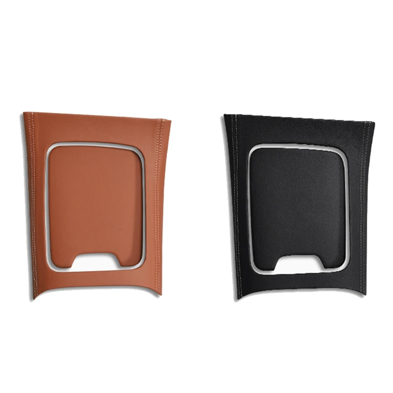 Car Styling Center Control Panel PU Pad Decorative Cover For Mercedes Benz GLC-Class X254 GLC300L 2023-2024 Parts ,Stone Brown