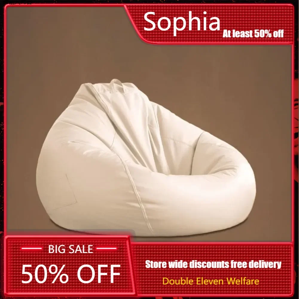 

Technology Cloth Bean Bag Chair with Footstool Soft Small Sofa with Handle Pre Installed Foam Polypropylene Sofa Bag Furniture