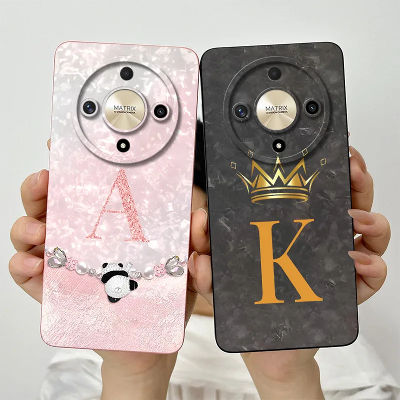 For Honor X9b Case Honor X9A Honor Magic 6 Lite Magic 5 Lite Phone Case Crown Letters Full Matte Anti Drop Soft Protective Cover