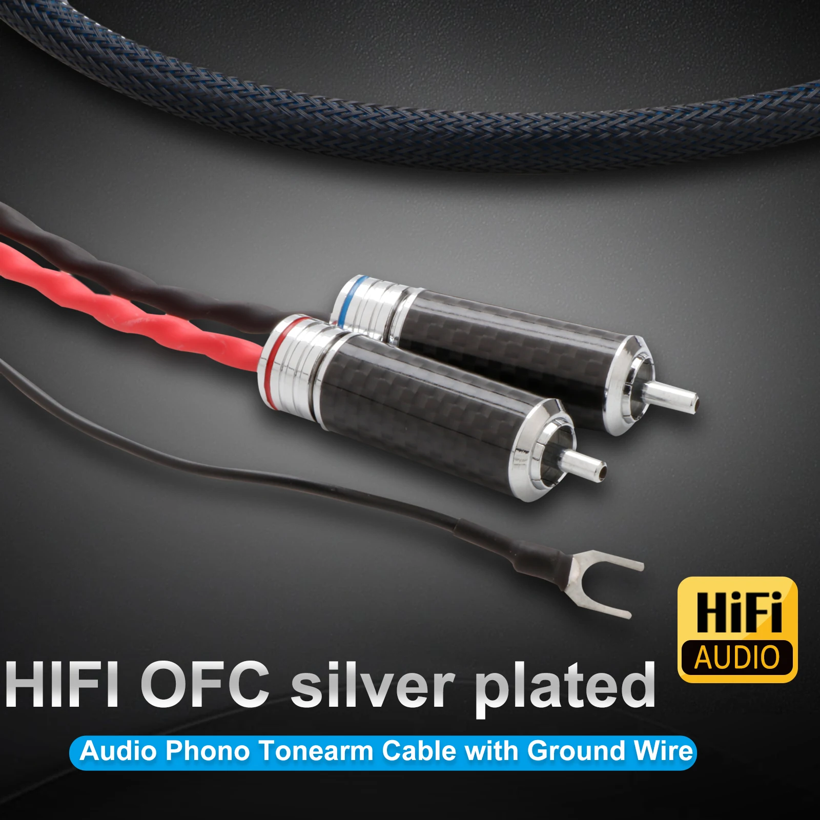 Cabo fono ofc banhado a prata hifi com conector macho rca banhado a ouro de 5 pinos din para ródio para fonógrafos de vinil lp