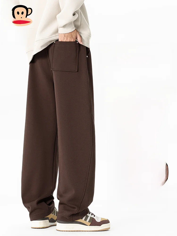 

American Sle Casual Pants Men's Spring New Heavyweight Knife Cotton Polyester Blend Straight Leg Trousers