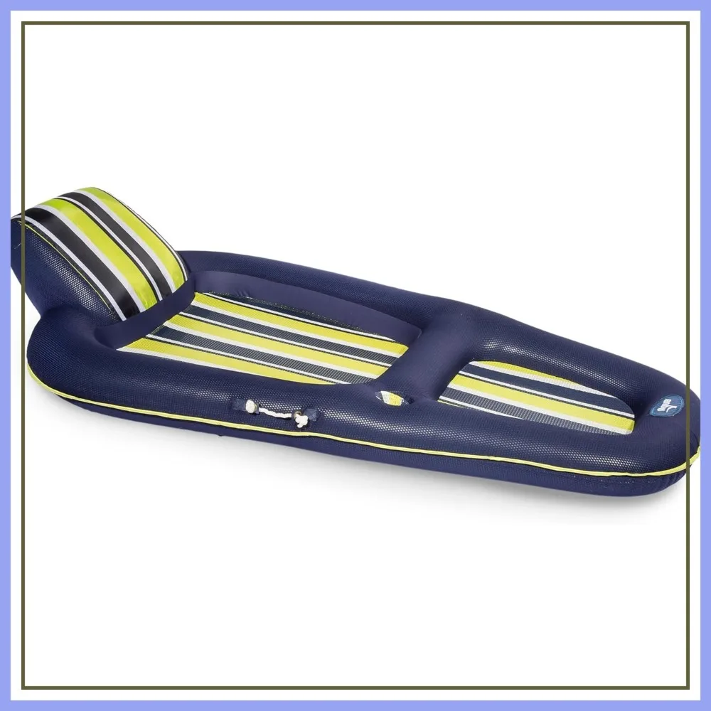 

Extra Large Inflatable Pool Float for Adults with Headrest, Backrest, Footrest & Cupholder, 70x36 in, Multiple Colors