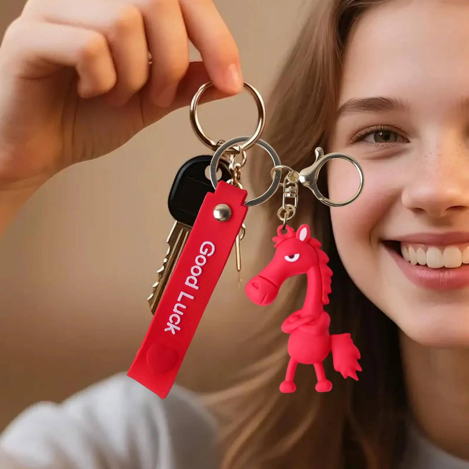 

Очаровательный брелок в виде сумки с лошадью, индивидуальный долговечный брелок на память, лунный год лошади для друзей, коллег, фанатов, фестиваля дня рождения