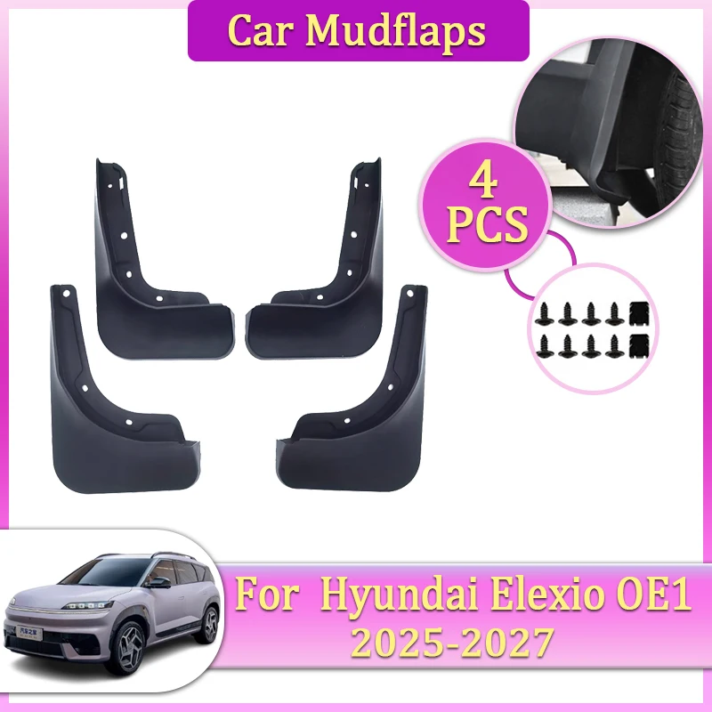 

For Hyundai Elexio OE1 Accessories Car Mudguard Parts 2025~2027 Mudflap Tool Splash Fender Flare Cover Guard Auto Mud protection