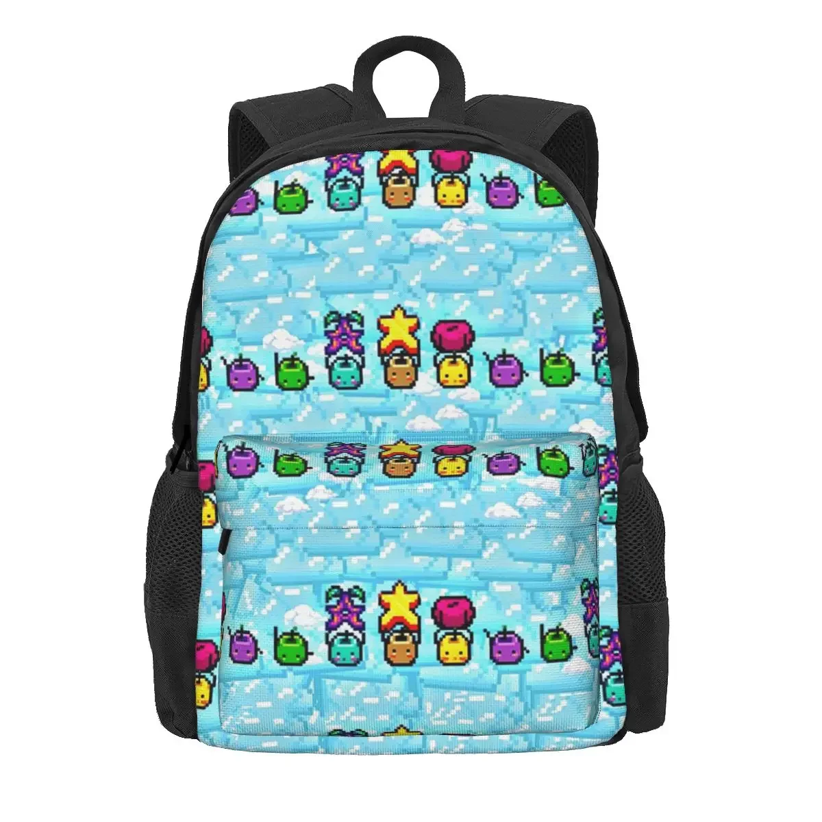 Stardew Valley Junimos Pattern Blue Backpacks, Bookbag para niños y niñas, bolsas escolares para estudiantes, mochila para computadora portátil, bolso de hombro