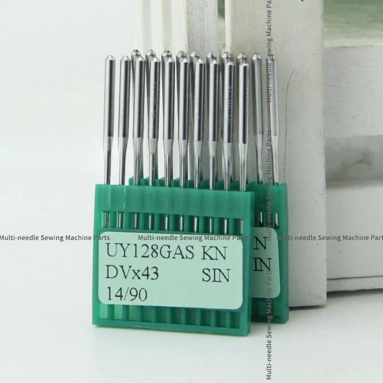 

100PCS 10bag Uy128gas Kn Dotec Needle Dvx43 Sin Silver Needle for Three Needle Five Thread Interlock Sewing Machine Multi-needle