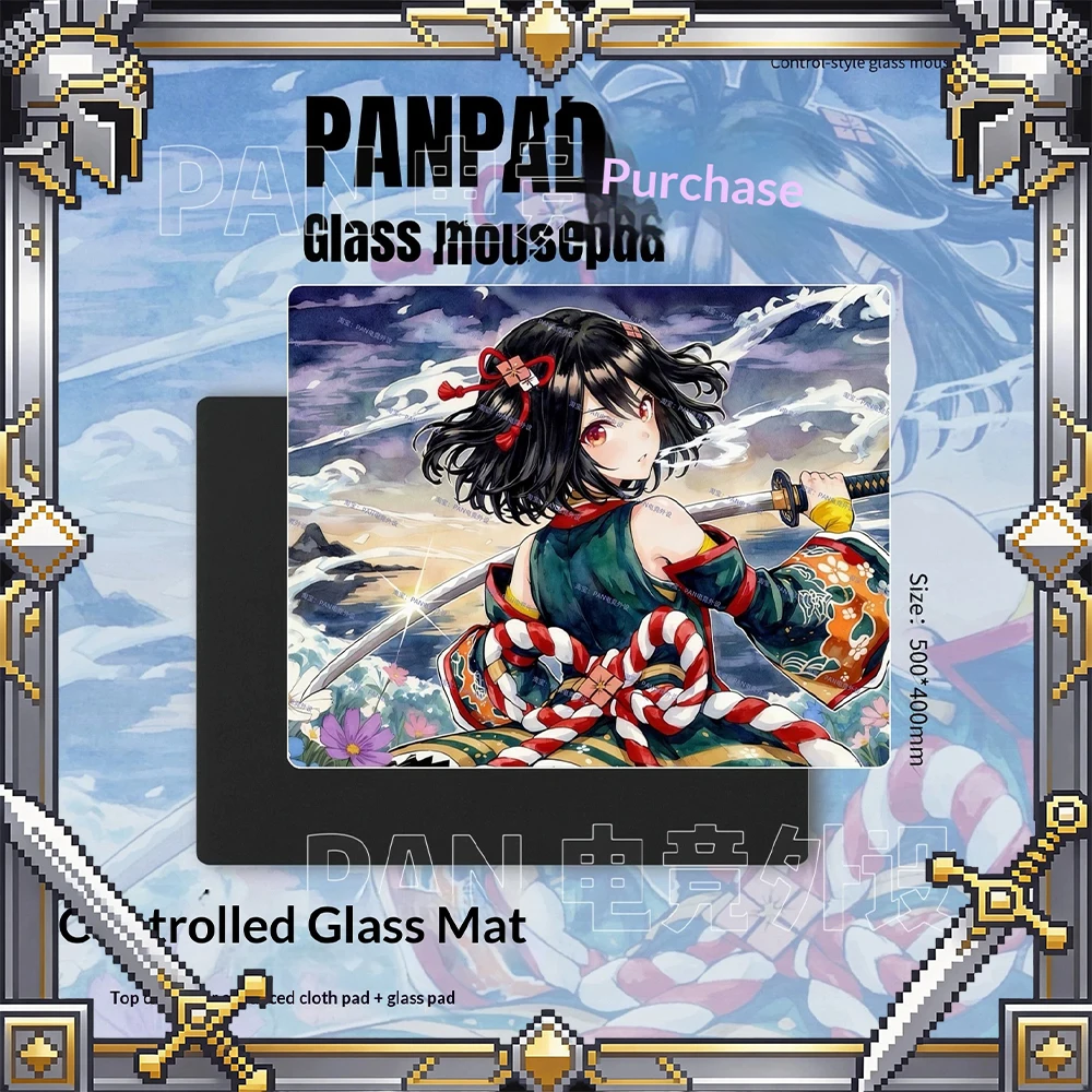 PAN Esports Breath Of Moon Glass Gaming Mousepad  FPS Both Speed And Smoothness Mouse Pad For TTK APEX CSGO PC Accessories Gifts