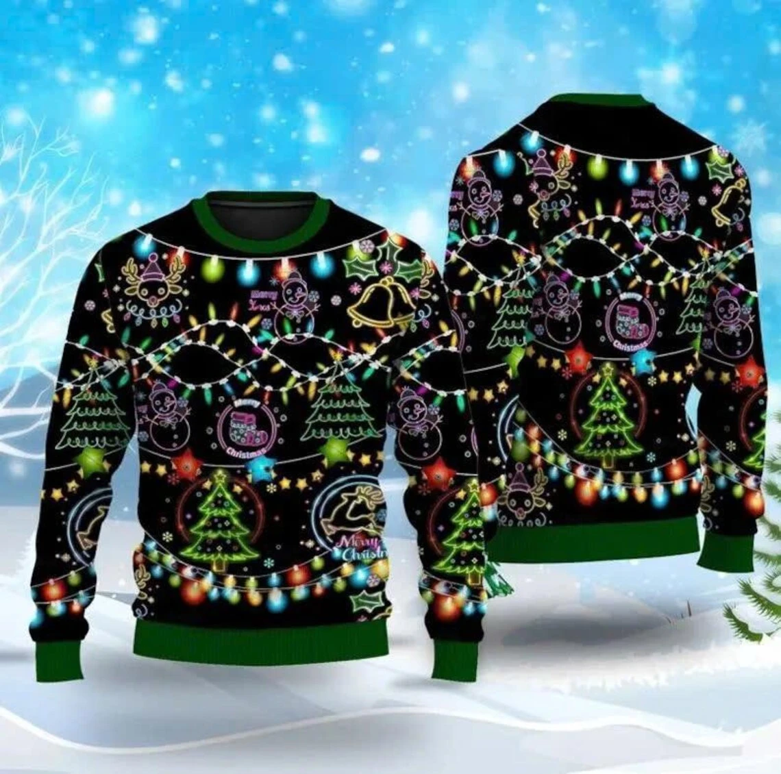 

New Men's Christmas Santa Claus Graphic Sweatshirts Vintage Ugly Sweater Print Harajuku Pullover Casual Funny O Neck Hoodies