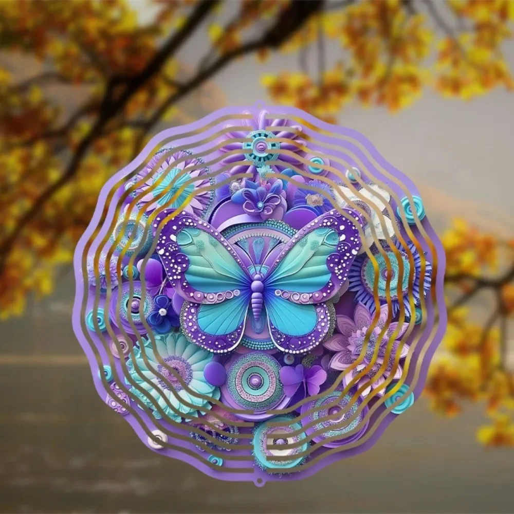 CIFBUY Wind Chimes 360° Rotating Garden Spinner Dynamic Hanging Ornament Decor for Patio Yard Lawn Porch Balcony