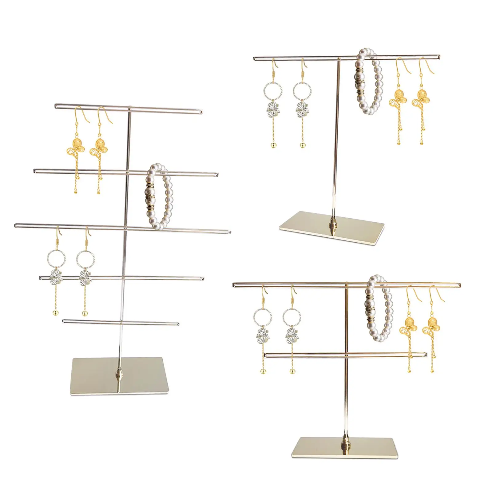 Necklace Holder Fashion Bag Purse Metal Display Stand for Show Rings Bangles