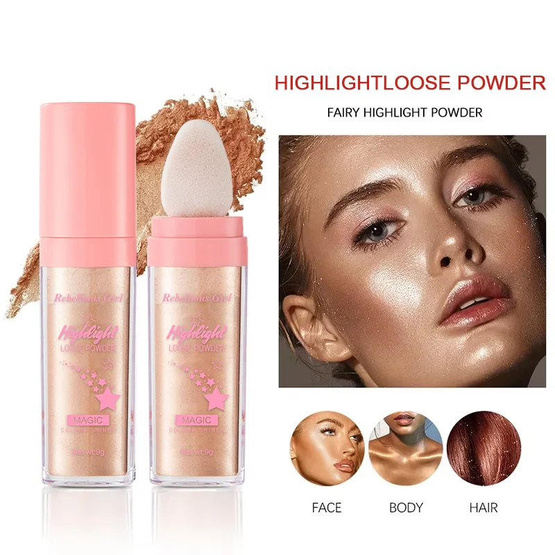 3-farbiger Feenpuder-Highlighter-Stick – schimmerndes Kontur-Rouge zum Aufhellen und Definieren Ihrer Funktionen, geeignet für das Gesicht
