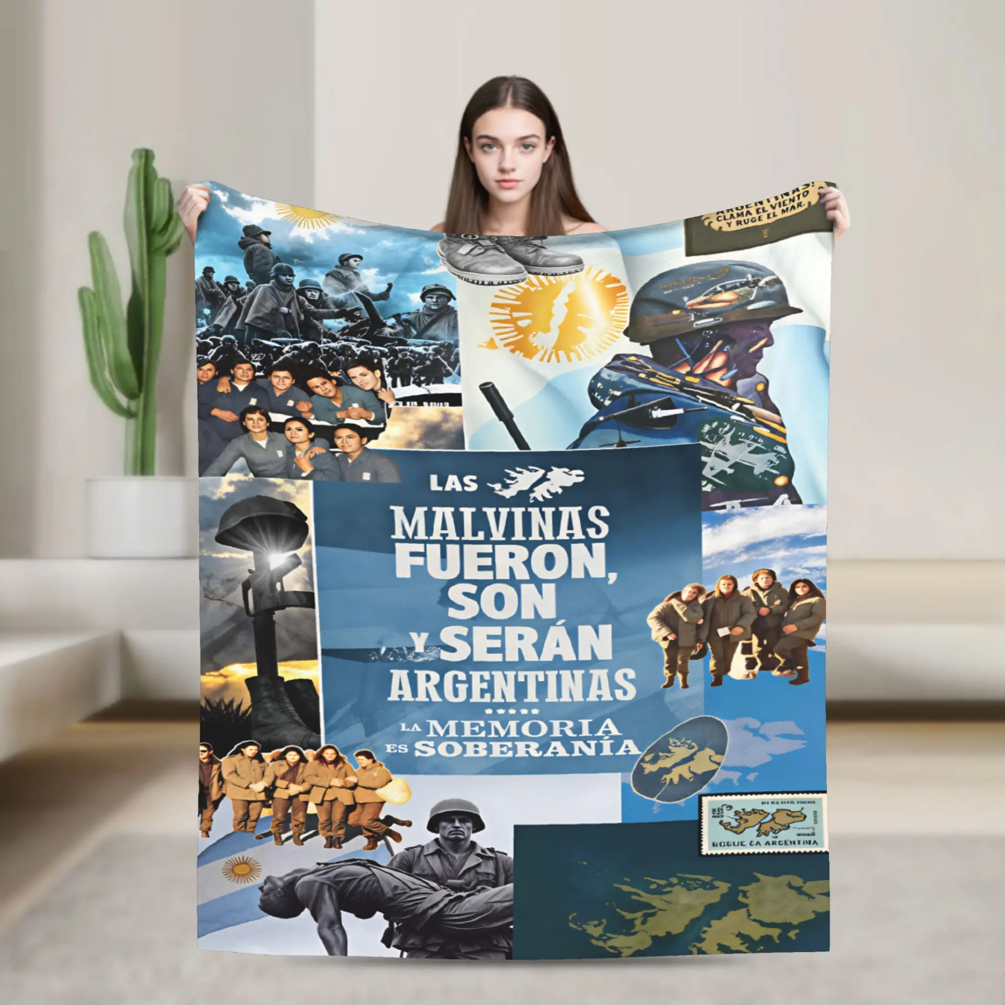 Las Malvinas Son Argentinas Blanket  Decorative Flannel Bedding Throws For Living Room Soft Design Quality Bedspread Gift Idea