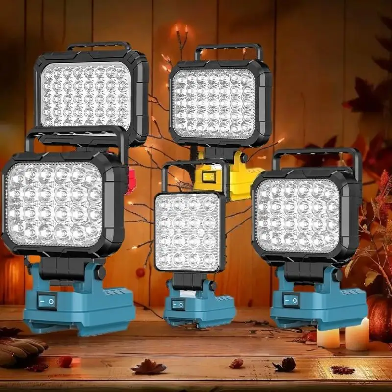 مصباح عمل LED 3/4/5 بوصة - USB مزدوج ومقبض، مصباح مهام محمول لأدوات ليثيوم أيون 18 فولت #5