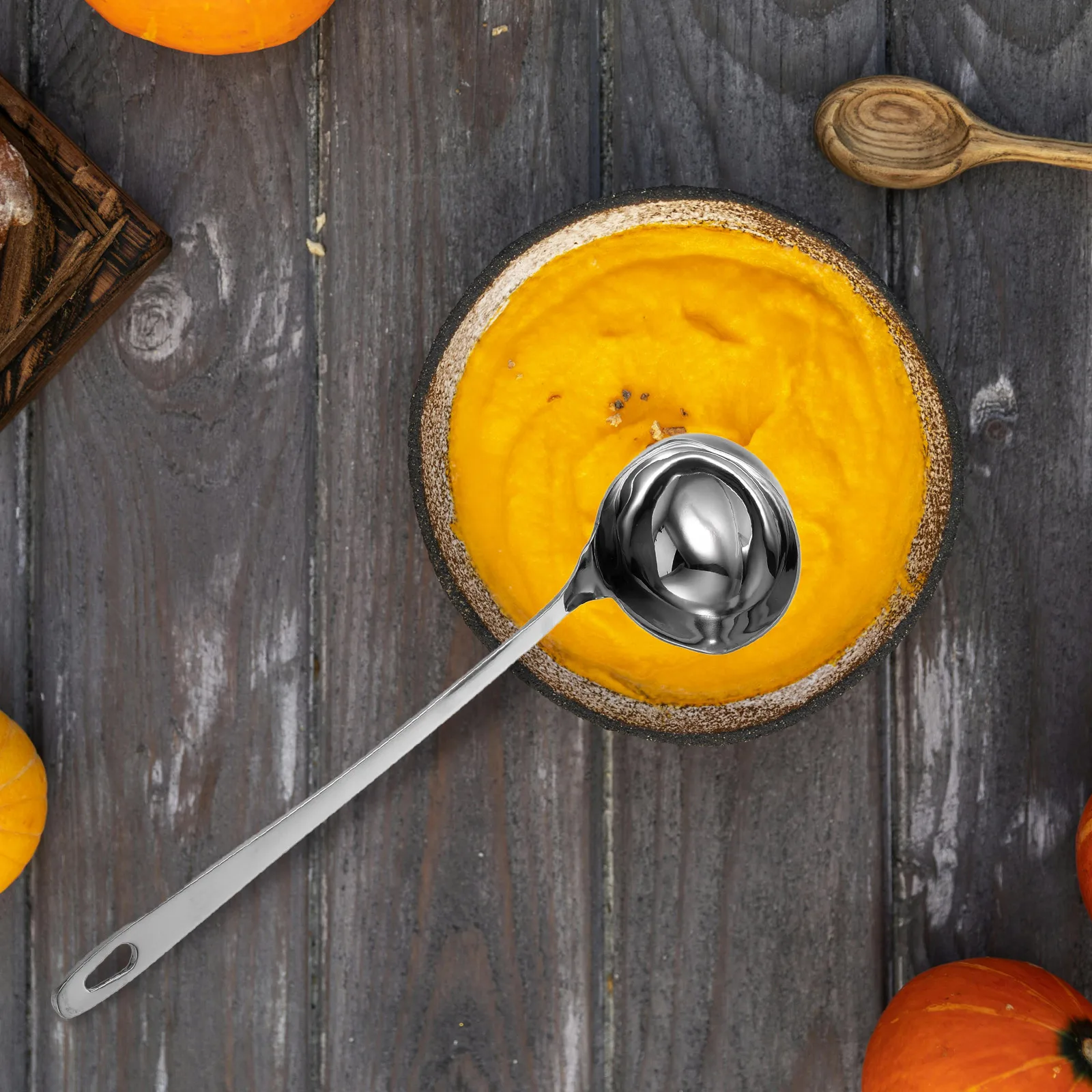 

1pc Double Spout Soup Ladle Stainless Steel Long Handle For Home Kitchen Restaurant Ladle Stainless Steel Soup Ladles Serving