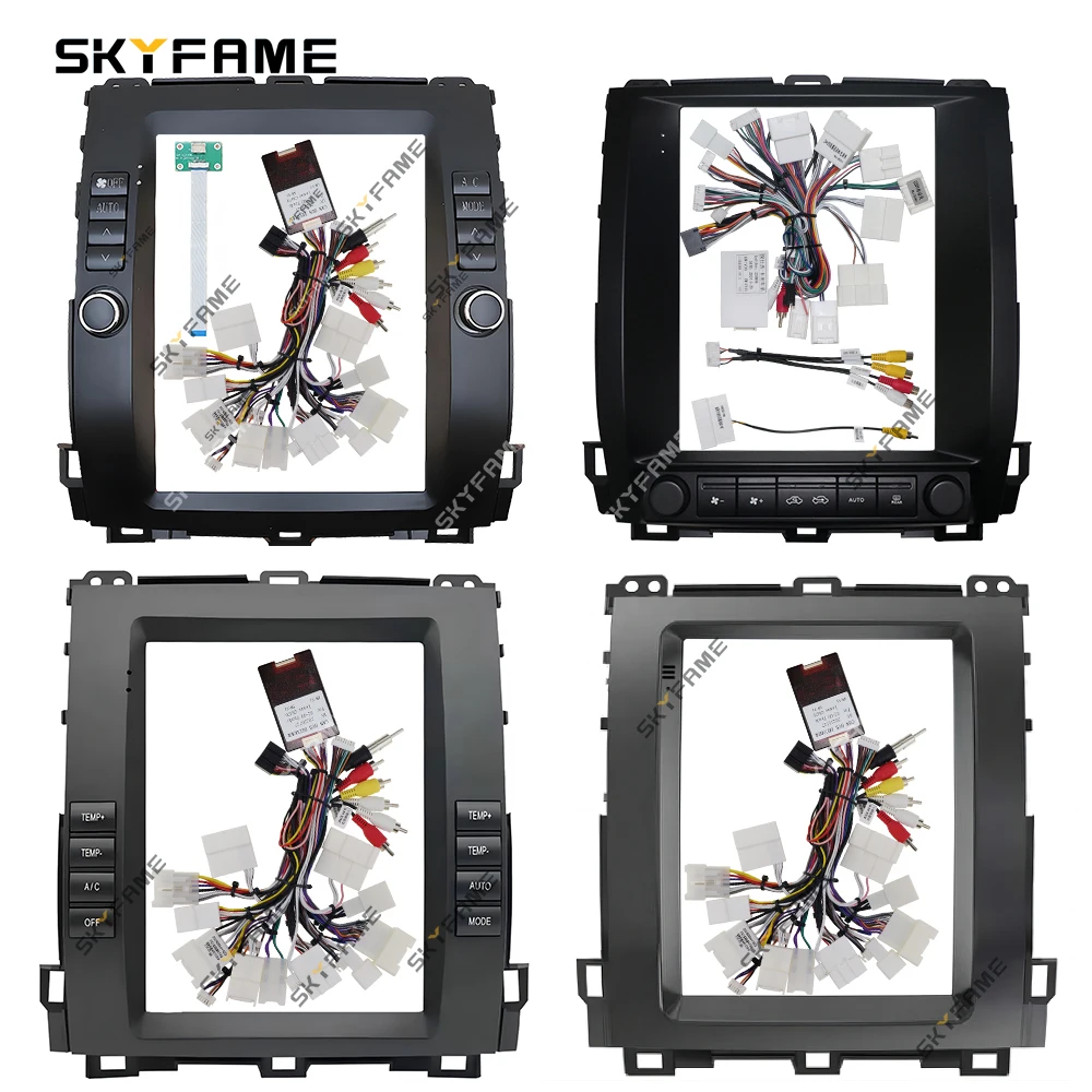 SKYFAME автомобильная рамка, адаптер для фасции Canbus Box Android, комплект панели для приборной панели для Toyota Prado 120 Land Cruiser LC120 Lexus GX470