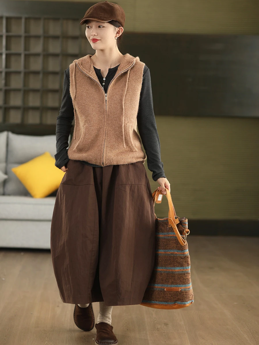 

Ретро-юбка из мягкого хлопка с эластичной талией, женская модная длинная юбка-бутон, осенняя сезонная удобная стройнящая модель