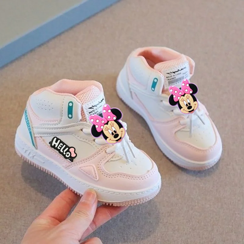 

Spring and Autumn Stitch Children's Board Shoes New Boys Running Shoes Disney first walkers Mickey Mouse Girls Casual Shoes