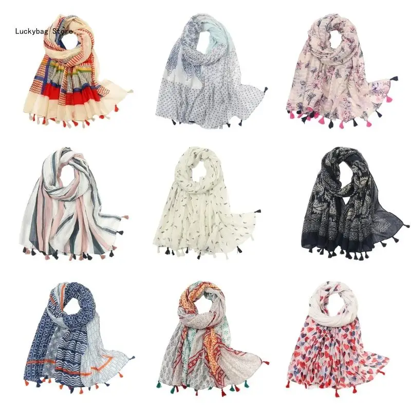 Trendy Floral Desert Scarf, Soft and Comfortable, Suitable for Hiking, Camping Multipurpose Scarf Shawl