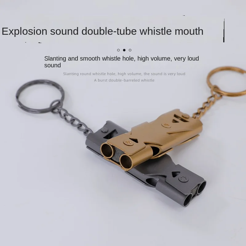 Outdoor - Survival Stainless Steel Double Tube Wild Life-Saving Whistle Edc Tool