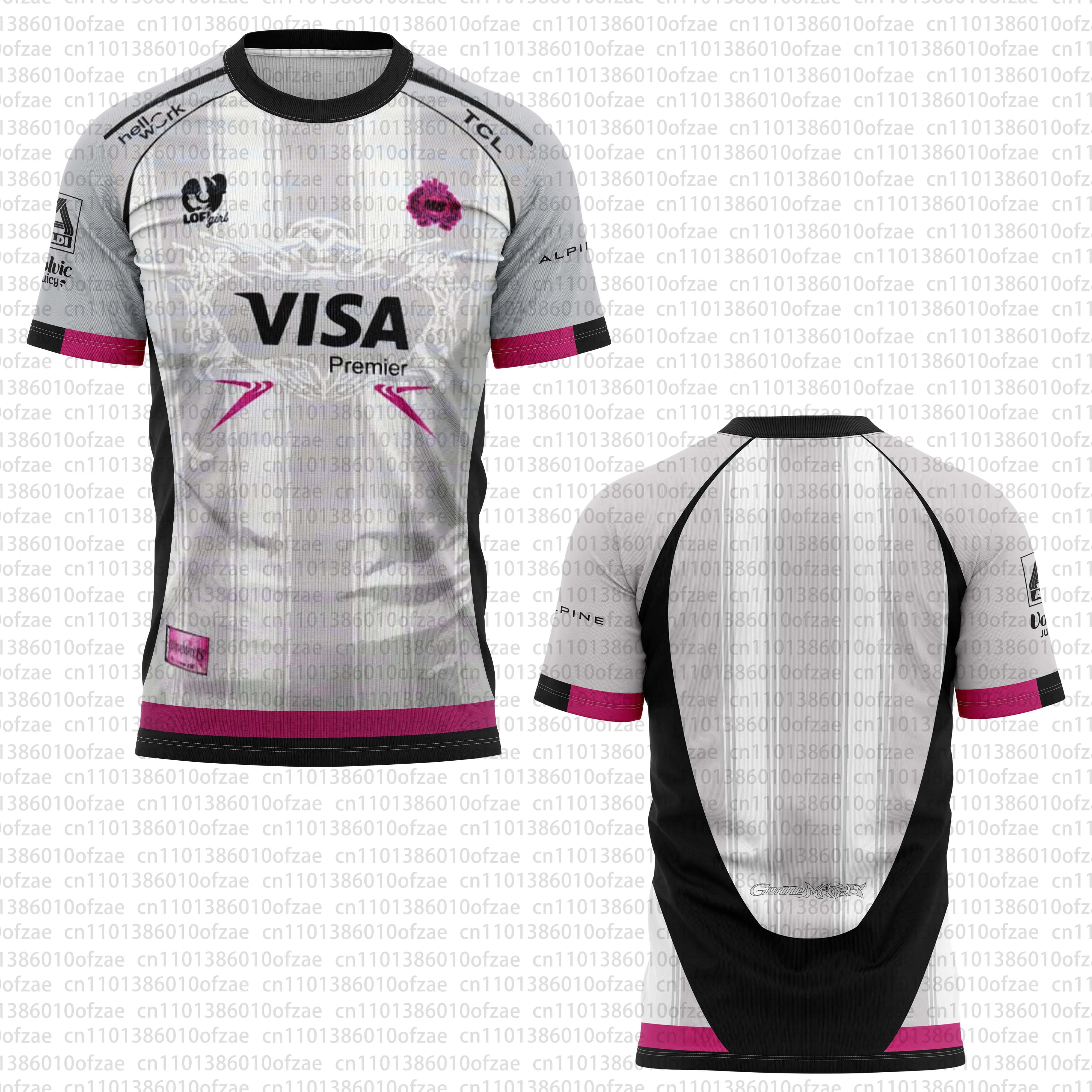 Nueva camiseta de cuello redondo con estampado 3D de verano para hombre, uniforme de equipo LFL Gentle Mates Esport, Top deportivo informal de manga corta para niños