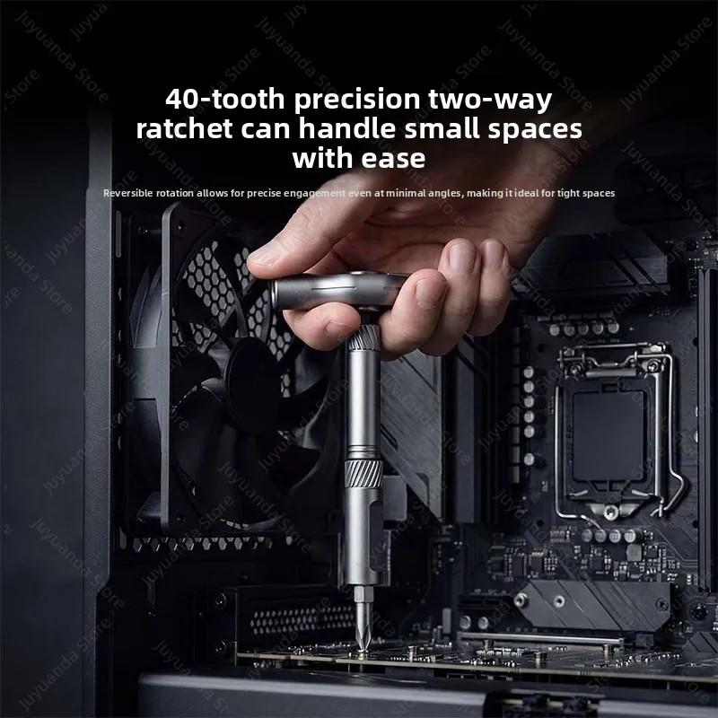 RS1MAX Ratchet Screwdriver Set Combination Multifunctional High Hardness Forward and Reverse Finishing Household Tools