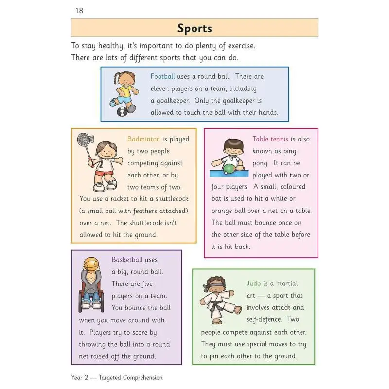 KS1 الإنجليزية السنة 2 قراءة فهم كتاب الأسئلة المستهدفة 1 مع الإجابات كتب CGP 9781782947592