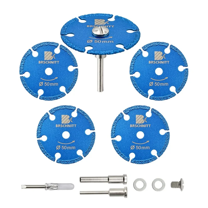 BRSCHNITT  Mini Iron Cutting Disc Brazed Mini Saw Blade for Cutting Iron with Round Shank Cut-Off Wheels for Mental Cut Plate