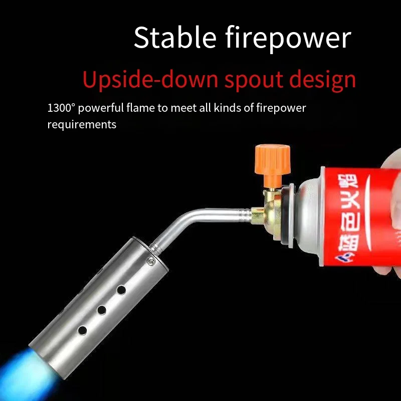 Butane Torch Outdoor Camping BBQ Flame Gun Soldering Heat Gun for Welding Brazing Gas Torch Lighter with Adjustable Flame