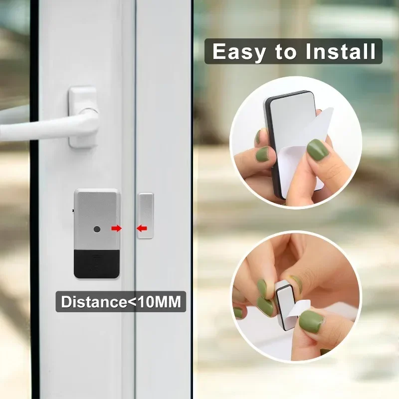 Дверной датчик, беспроводной оконный детектор, противоугонный датчик входа 433 МГц для домашней охранной сигнализации