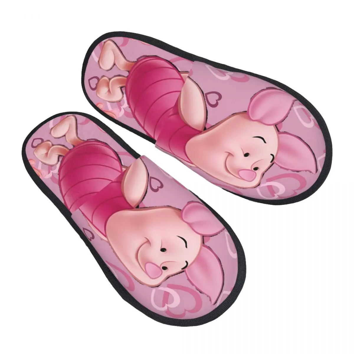 

Custom Piglet Soft Scuff With Memory Foam Slippers Women Cute Pig Bedroom House Shoes