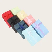 12Pcs/Lot 5x8cm Paper Jewelry Display Box Shadow Box Organizer for Necklace Earrings Ring Packaging