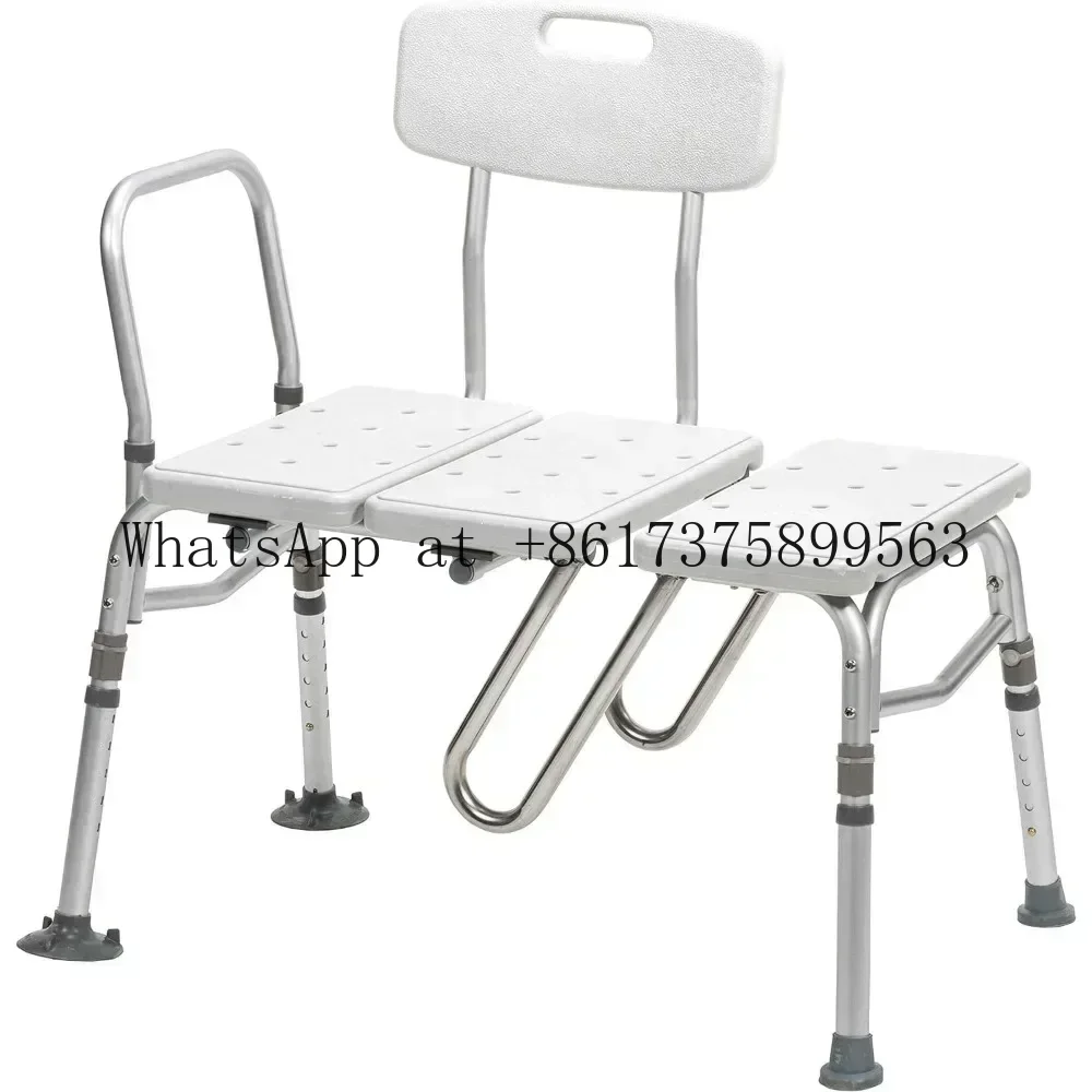 Transfer Bench for Bathtub with Curtain Protector Adjustable White Safe Seat