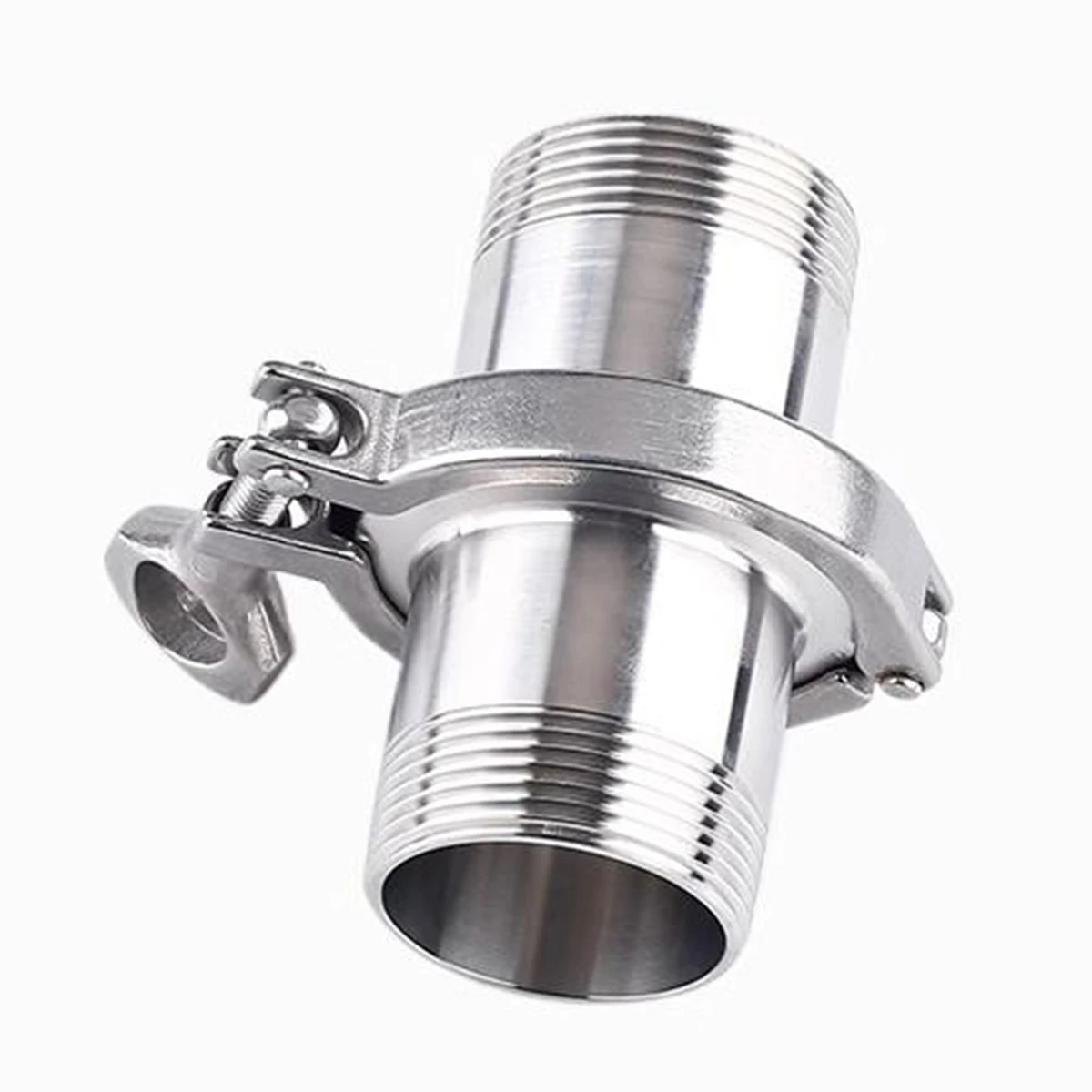 

3/4" Tri Clamp OD 50.5MM Male Thread OD 26MM Sanitary Ferrule Flange Fitting Connector Silicone Sealing Set Stainless Steel 304