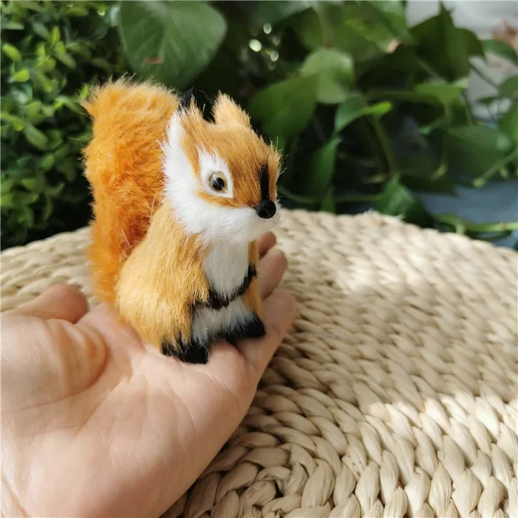 Simulation Furry Foam Baby Squirrel,Craft Artificial animal for Home Garden Party Decoration Accessories,Spring Easter Kids Gift