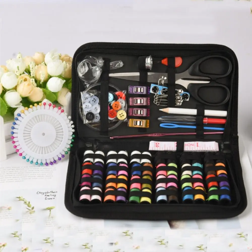 

172pcs/set Button Portable Sewing Kit 30 Buttons 48 Coils Sewing Box Set 30 Needles Needles Thread Box Household