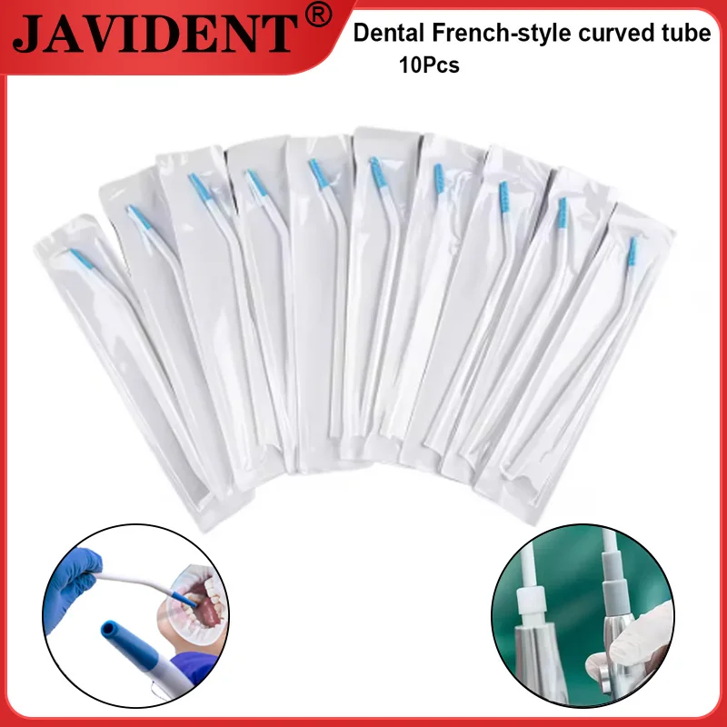 

10Pcs Dental French Curved Tubing Oral Surgery Disposable Suction Tubing