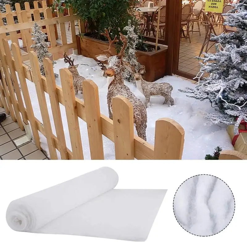 Christmas Snow Blanket 2pcs Artificial Snow Blanket Christmas Decor 31x94inch Thick Enough Create A Romantic Winter Seasonal