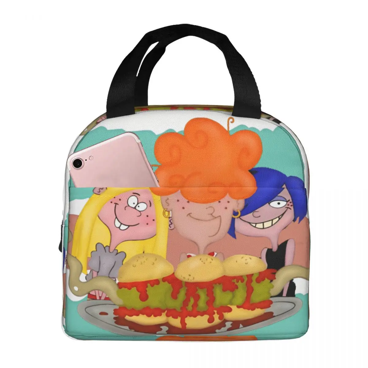 Children's School Kanker Sisters Ed Edd N Eddy Zipper Closure Large Ed edd n eddy Picnic Storage Teenager Lunch Boxes