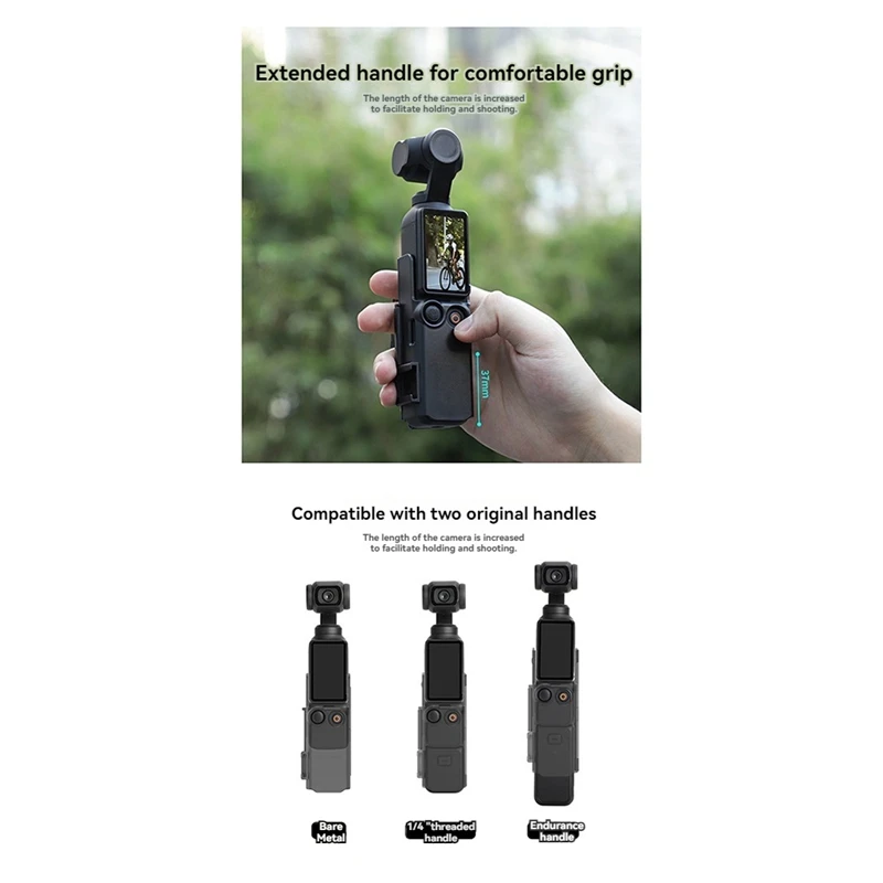 Sunnylife-marco de banda de mano de expansión para DJI Pocket 3, funda protectora con cordón, cubierta de mango de expansión para DJI Osmo Pocket 3